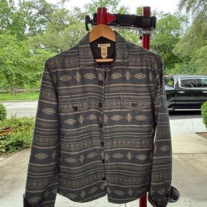 Hiroshi Kato Made in USA Aztec Pattern Shacket (Size L)